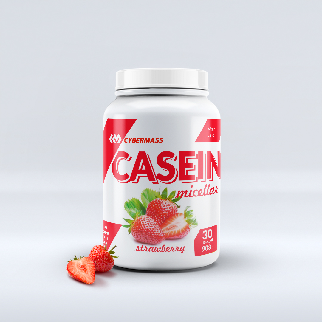 фото Протеин cybermass casein, 840 г, strawberry