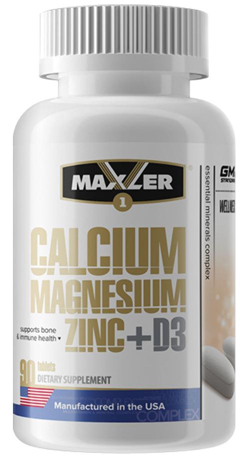 Кальций Maxler Calcium, Magnesium, Zinc 90 таблеток