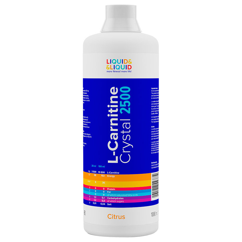 Liquid&Liquid L-Carnitine Crystal 2500, 1000 мл, Citrus