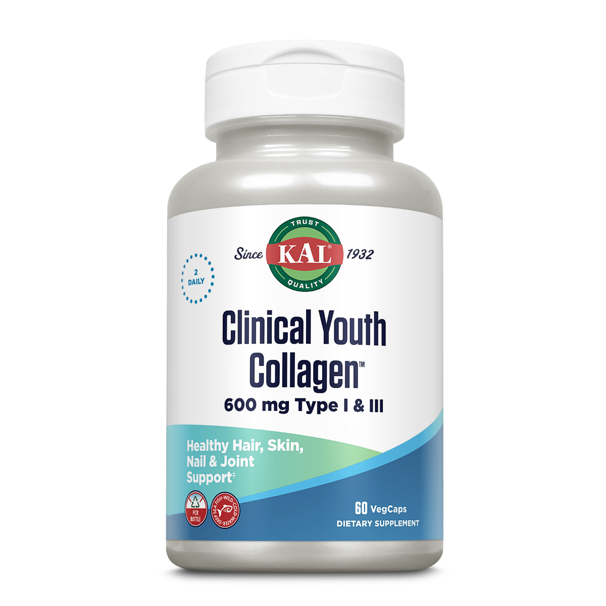 

KAL Clinical Youth Collagen I&III 60ct 600mg, Clinical Youth Collagen I&III