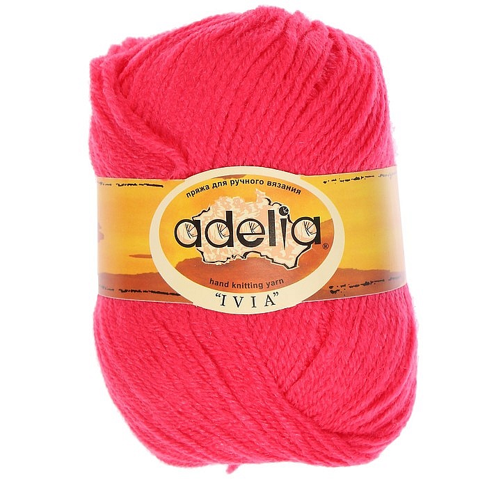 

Вязание Пряжа ADELIA "IVIA" 4 шт, в упак, цвет малиновый IVIA-117, 150 м от Adelia
