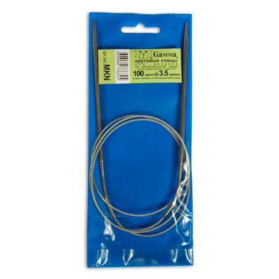 

Вязание Спицы круговые MKN металл d 3,5 мм 100 см MKN 3,5, от Gamma, Серебристый