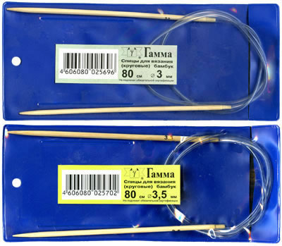 

Вязание Спицы круговые BC1 бамбук d 3,0 мм 80 см BC1 3,0, от Gamma, Коричневый