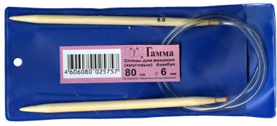 

Вязание Спицы круговые BC1 бамбук d 6,5 мм 80 см BC1 6,5, от Gamma, Коричневый