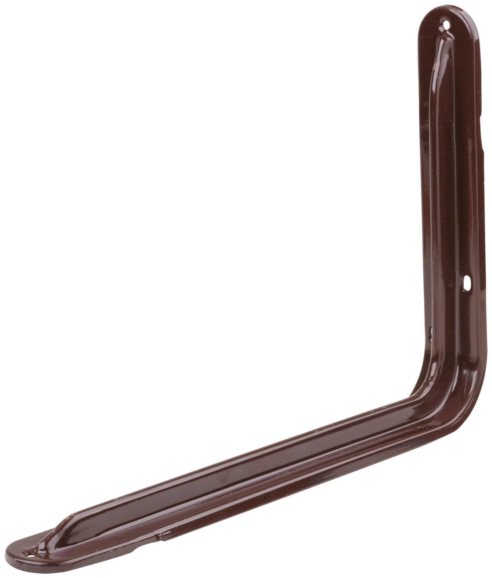 фото Уголок-кронштейн усиленный коричневый 230х350 мм (1,0 мм). fit 65978