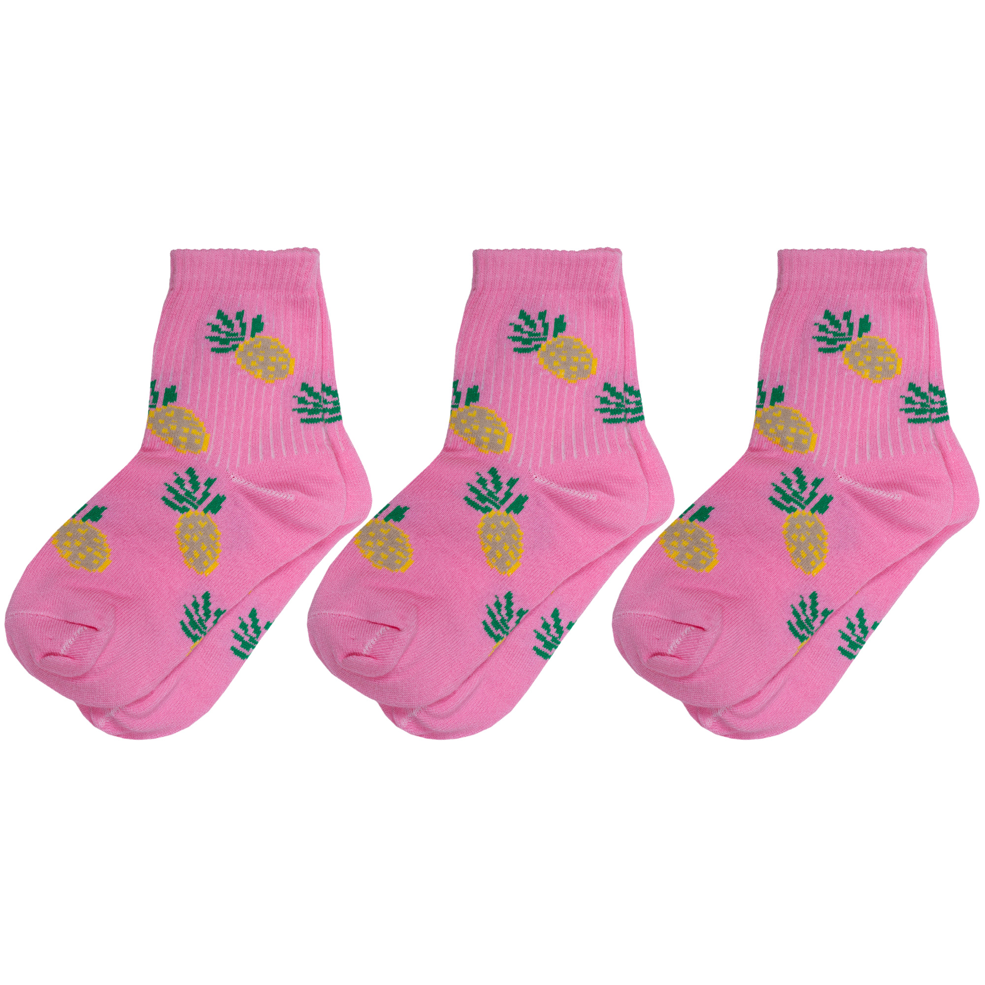 Носки для девочек Альтаир 3-А225 цв. розовый; бежевый; зеленый р. 34