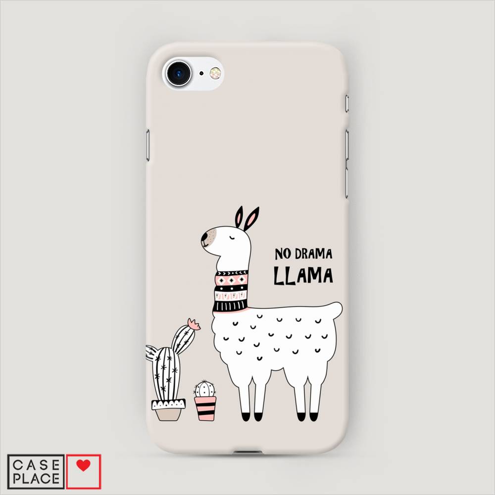 фото Пластиковый чехол "no drama llama" на apple iphone se 2020 awog