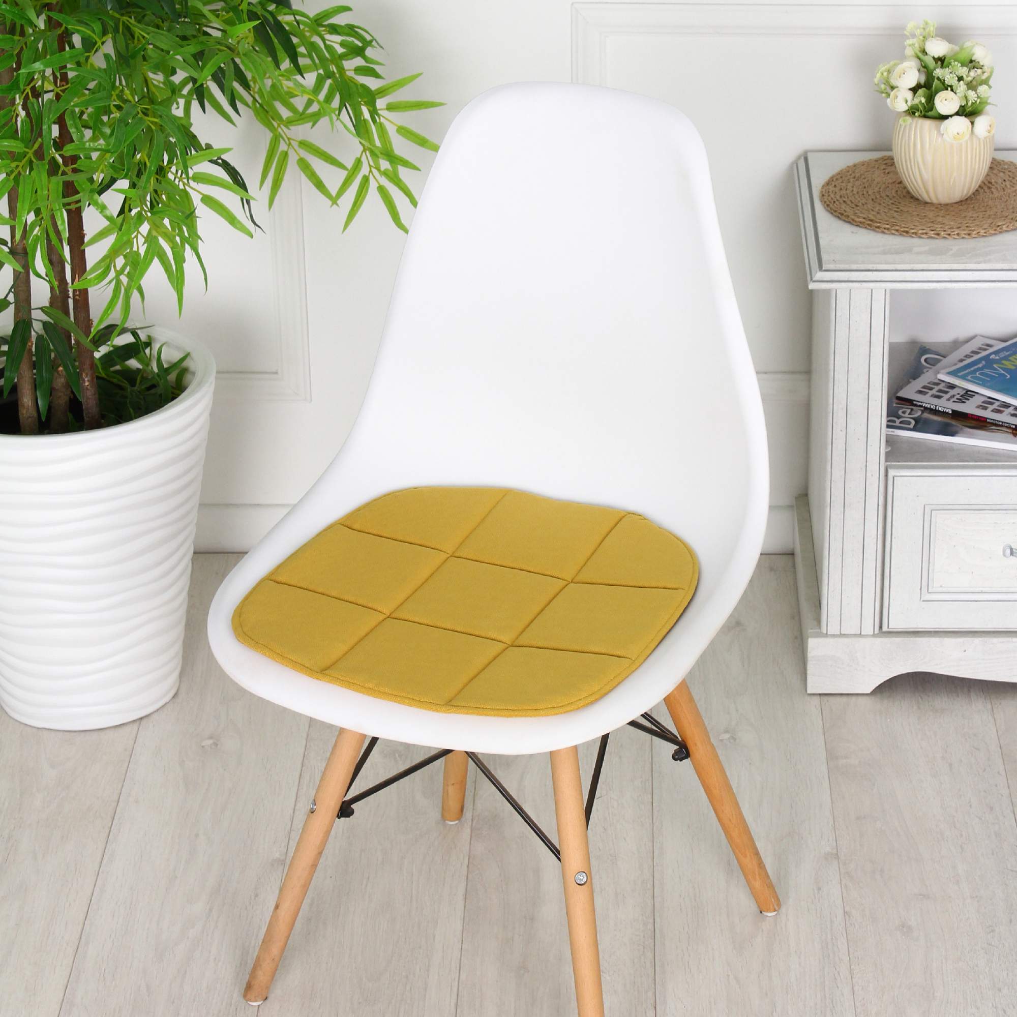 

Подушка на стул Bio-Line мебельная ткань 39x40 см желтый, PSK9