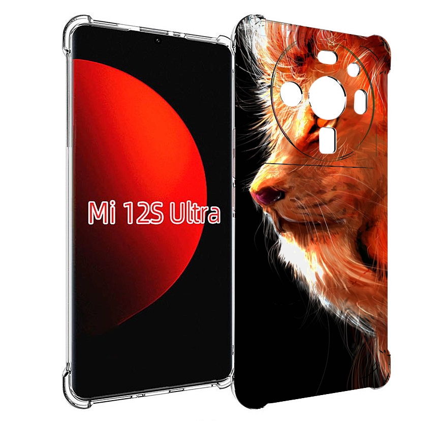 

Чехол MyPads Арт-рисунок-льва мужской для Xiaomi 12S Ultra, Прозрачный, Tocco