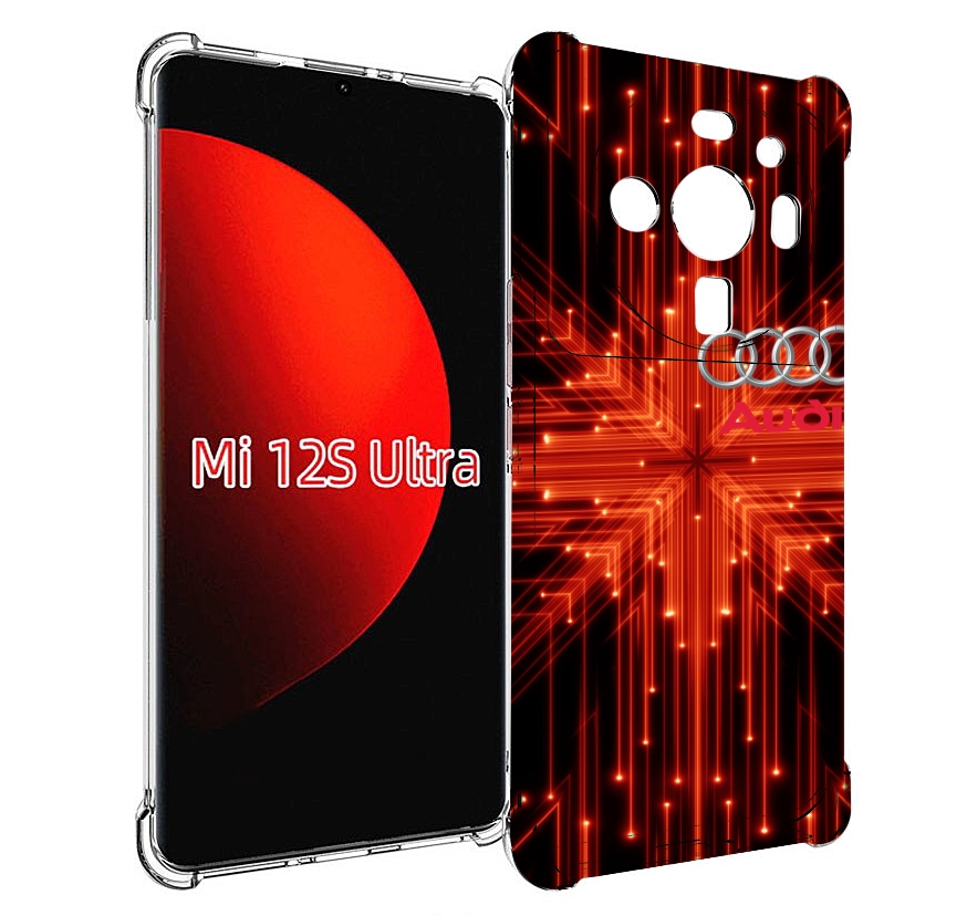 

Чехол MyPads Ауди-на-неоновом-фоне для Xiaomi 12S Ultra, Прозрачный, Tocco