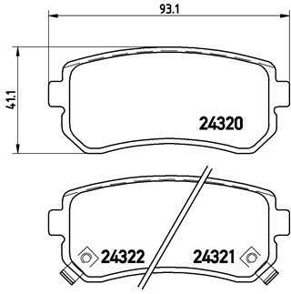 

Тормозные колодки BREMBO P30025