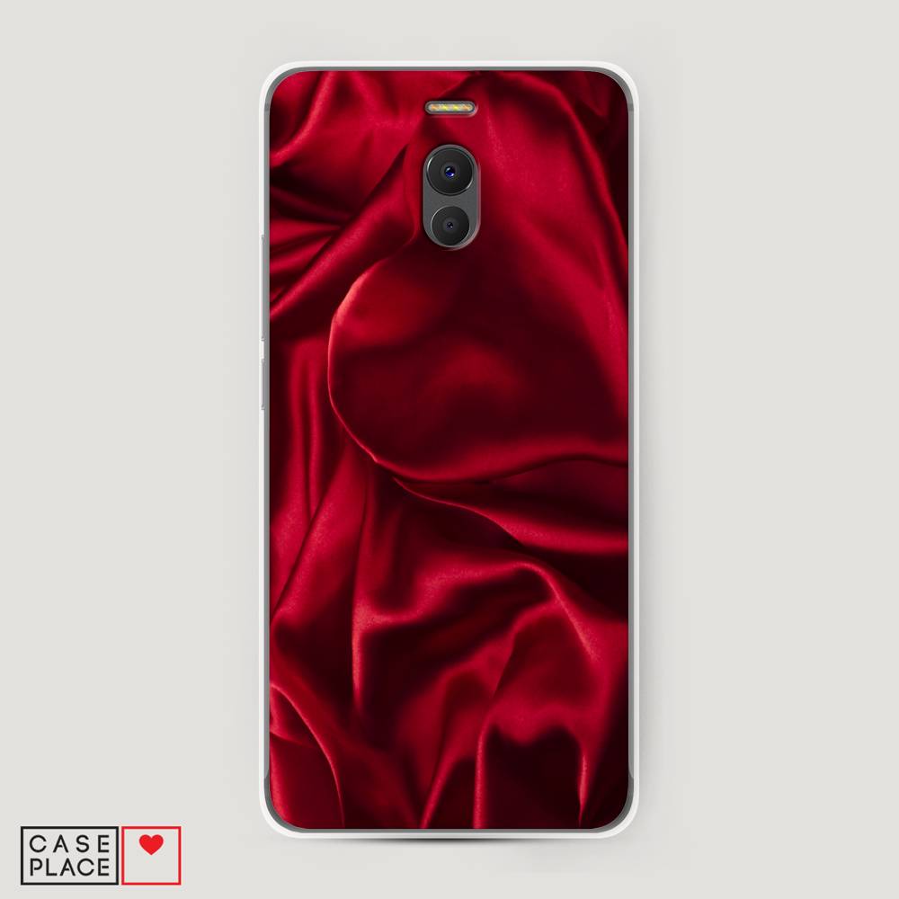 фото Чехол awog "текстура красный шелк" для meizu m6 note