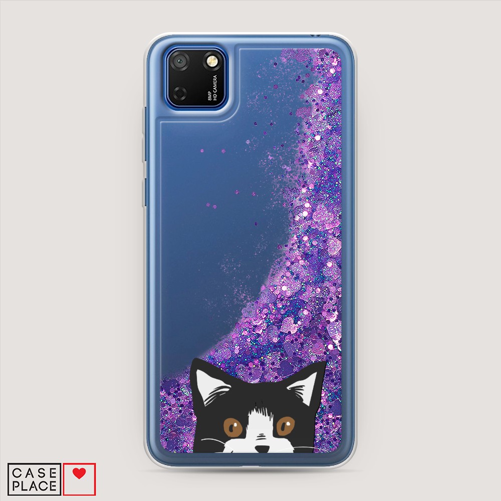 

Чехол Awog на Honor 9S/Huawei Y5p "Подглядывающий кот", Разноцветный, 6102692-1