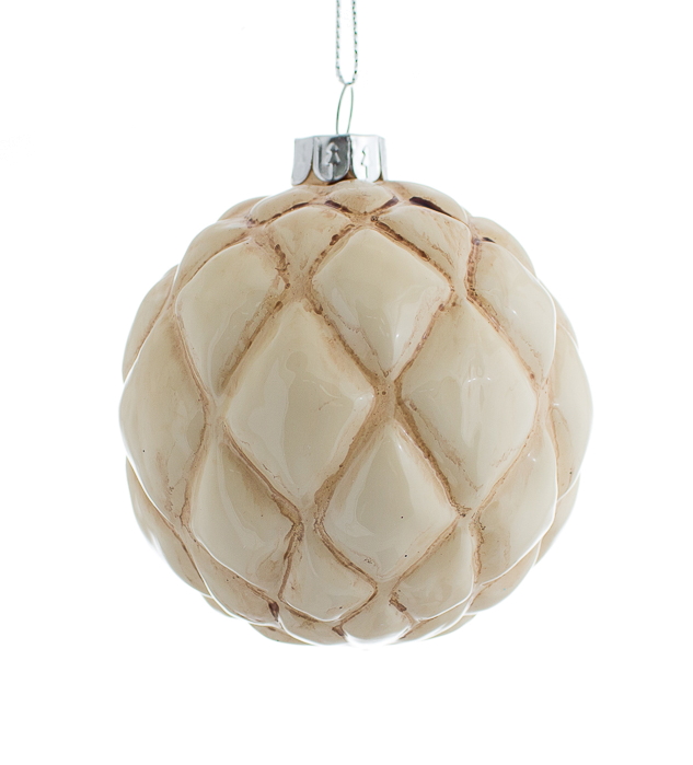 

Игрушка новогодняя Шар сетка Коллекция Слоновая кость премиум GREENTREES JF151802W