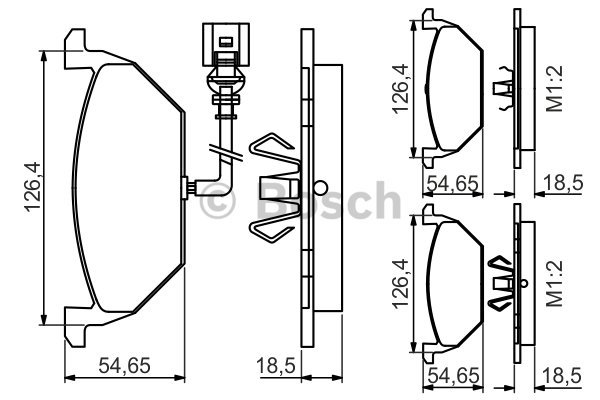 Тормозные колодки Bosch передние для Audi A2 1.4I/Tdi/1.6I & 16V 2000- 986495213