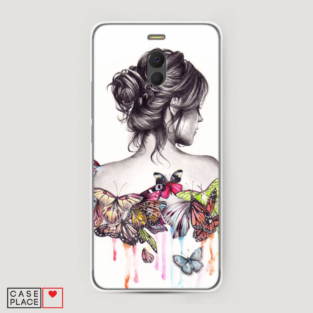 

Чехол Awog на Meizu M6 Note "Девушка с бабочками", Коричневый, 72150-10
