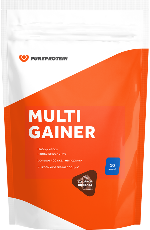 Гейнер PureProtein Multi Gainer, 1000 г, двойной шоколад