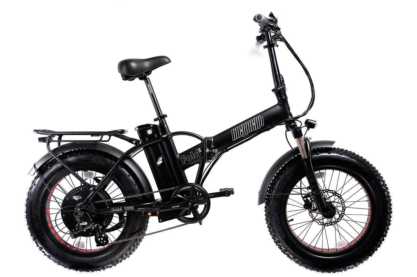 Электровелосипед фэтбайк Медведь Fold 1000 2023 20 черный 15972000₽