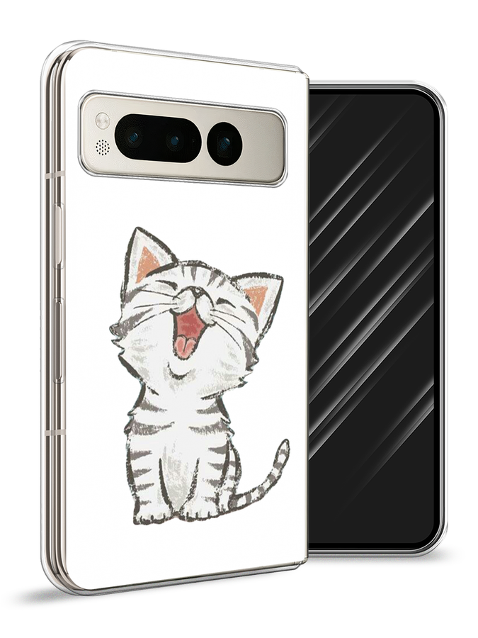 

Чехол Awog на Google Pixel Fold "Котенок рисованный", Серый;белый, 271850-1