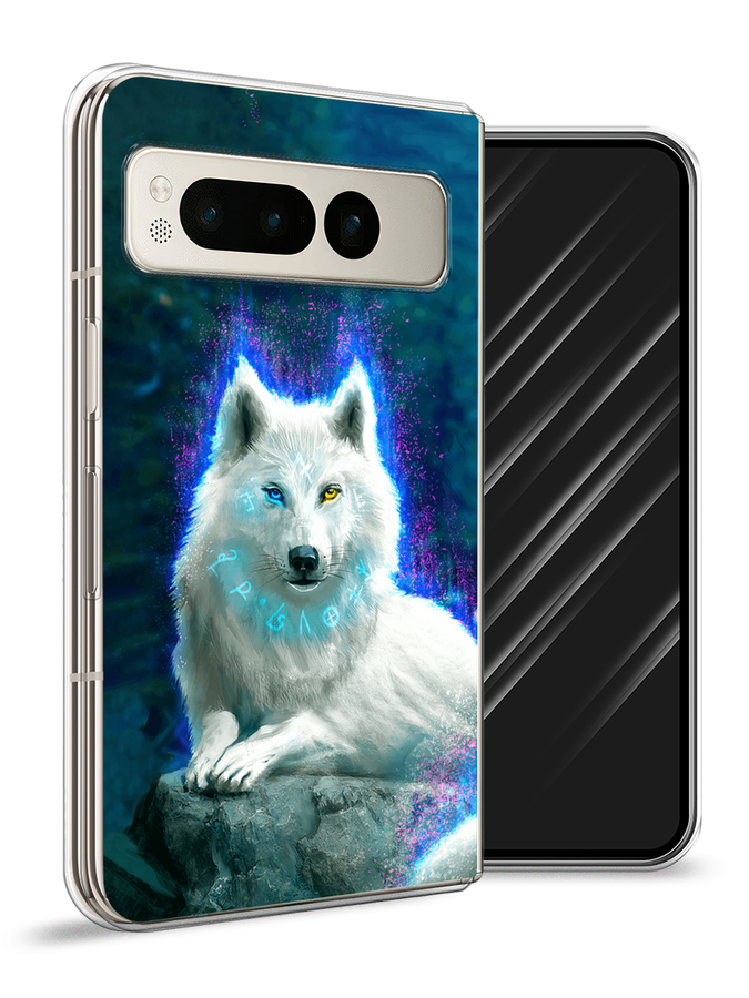 

Чехол Awog на Google Pixel Fold "Белоснежный волк", Белый;зеленый;фиолетовый, 271850-1