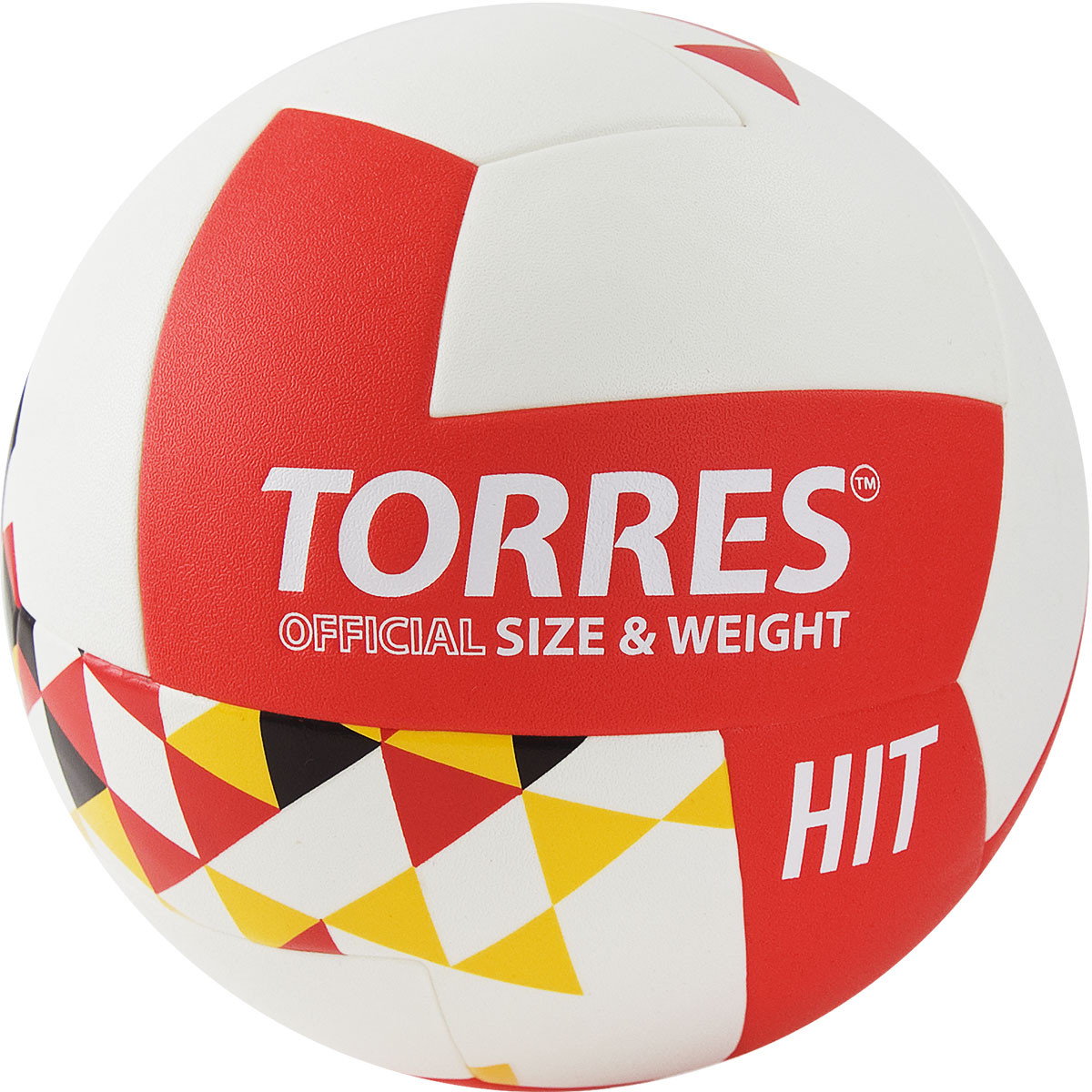 фото Мяч для волейбола torres hit v32055, white/red, 5