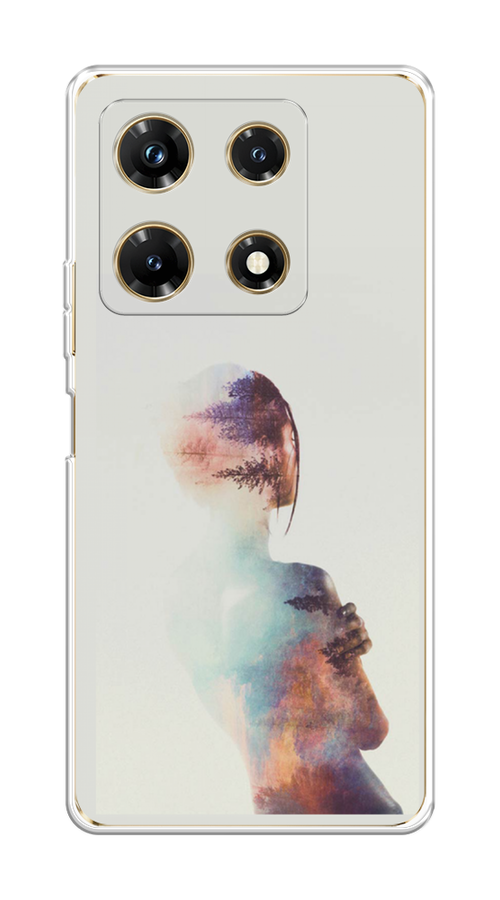 

Чехол Homey на Infinix Note 30 Pro "Девушка-лес", Розовый;голубой;серый, 3104550-1