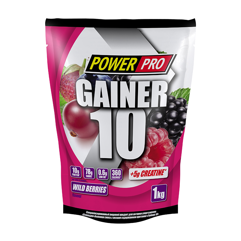 фото Power pro gainer 10, 1000 г, вкус: лесная ягода