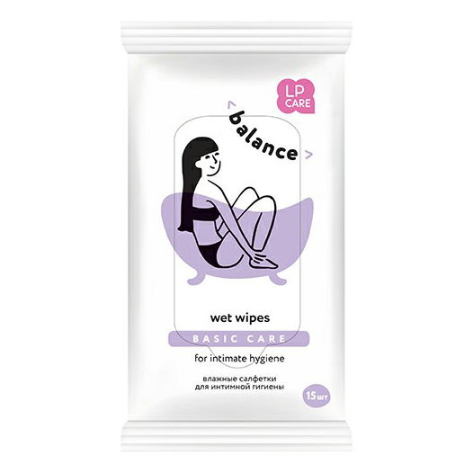 

Салфетки для интимной гигиены Lp Care Dalance 15 шт