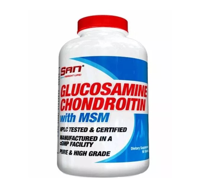 Глюкозамин Хондроитин MSM для суставов и связок SAN 90 табеток