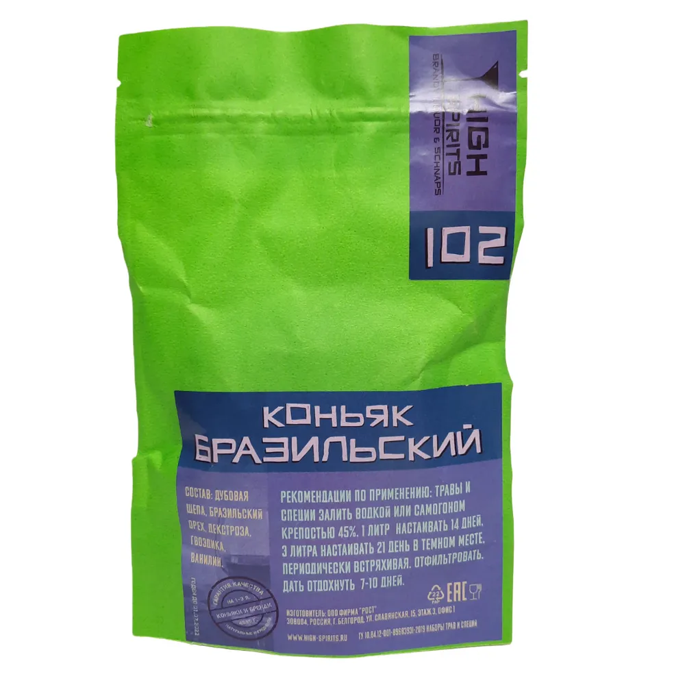

Набор High Spirits 102 Коньяк Бразильский 45 гр, 102 Коньяк Бразильский