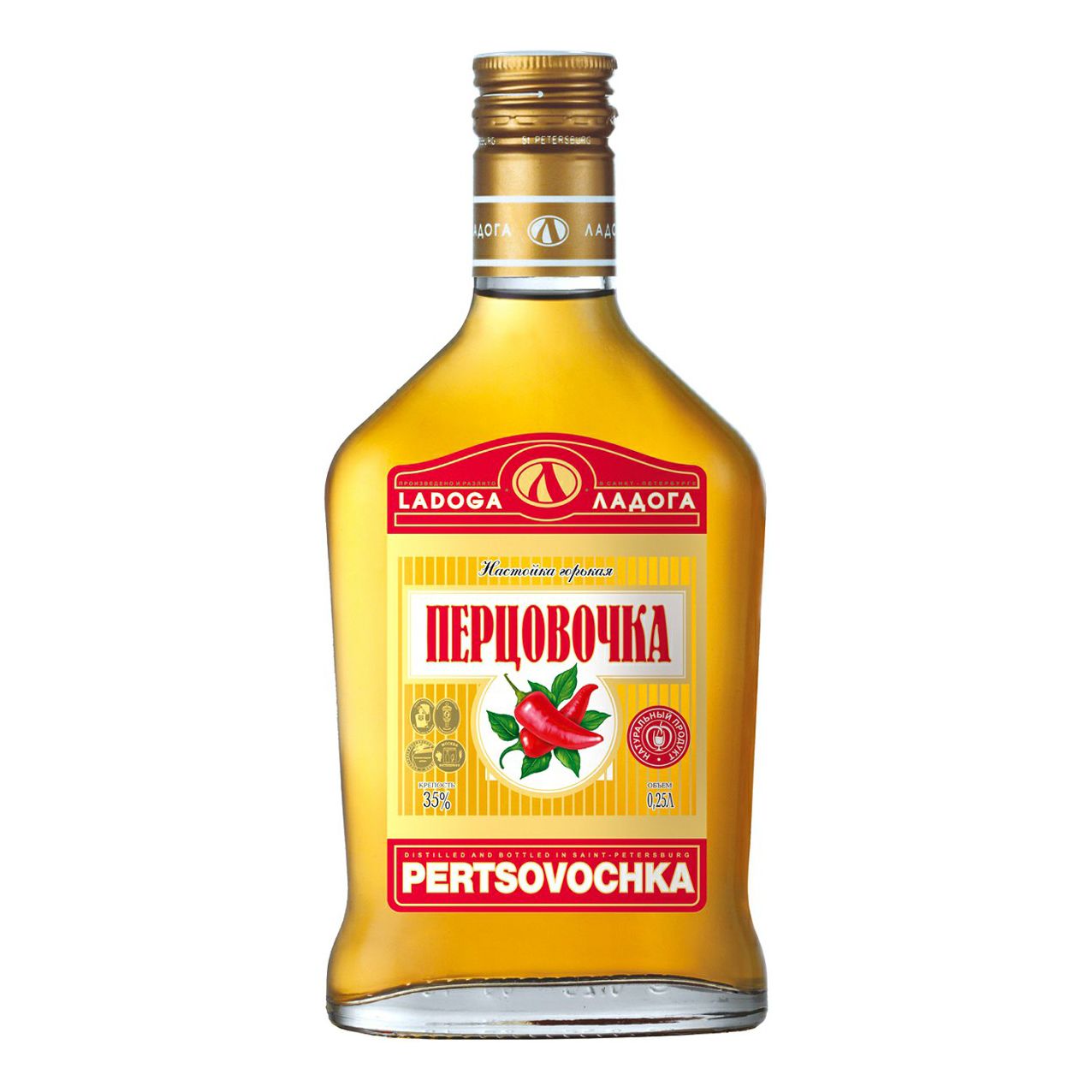 

Настойка горькая Ладога Перцовочка 35% 0,25 л
