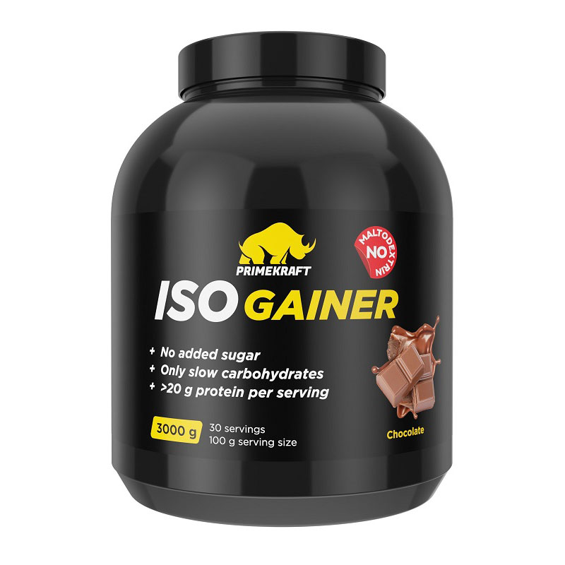 PrimeKraft ISO Gainer, 3000 г, вкус: шоколад