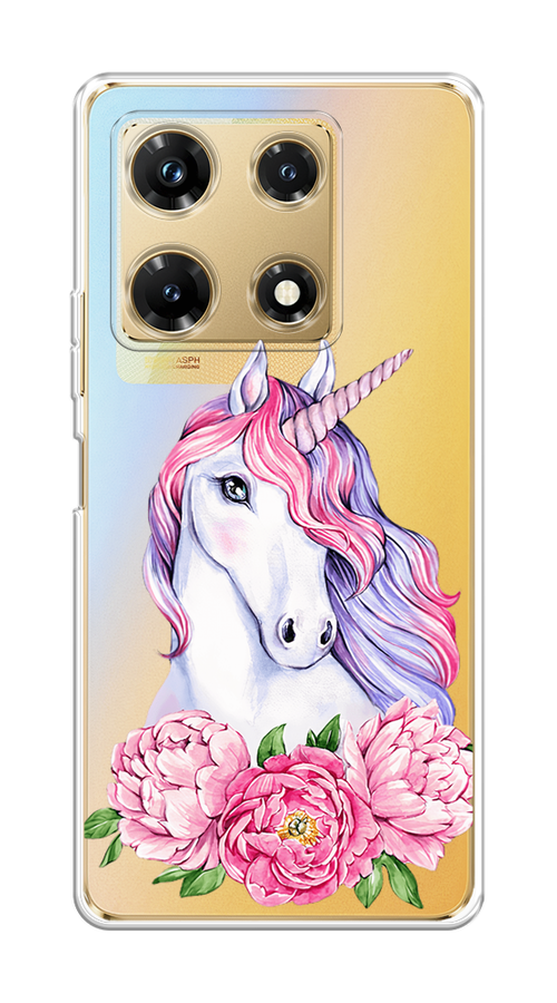 

Чехол Homey на Infinix Note 30 Pro "Единорог с пионами", Розовый;белый;зеленый, 3104550-1