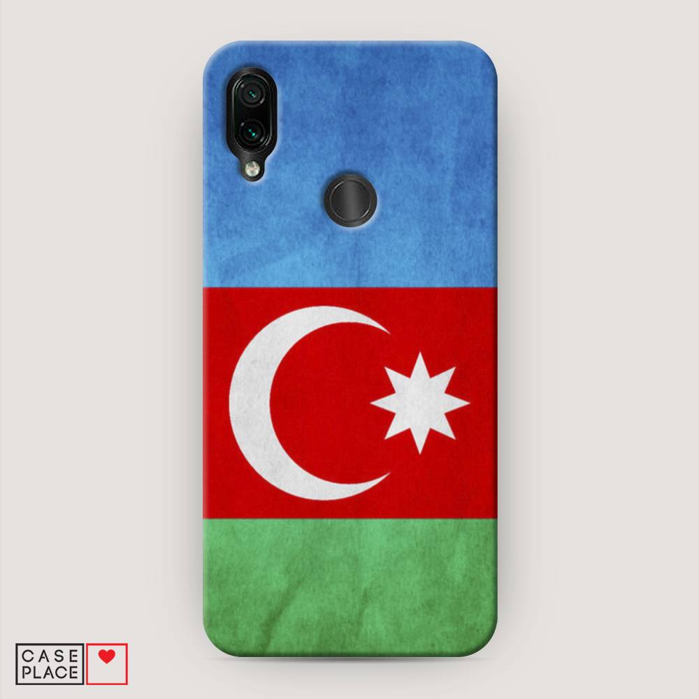 фото Пластиковый чехол "флаг азербайджана" на xiaomi redmi 7 awog