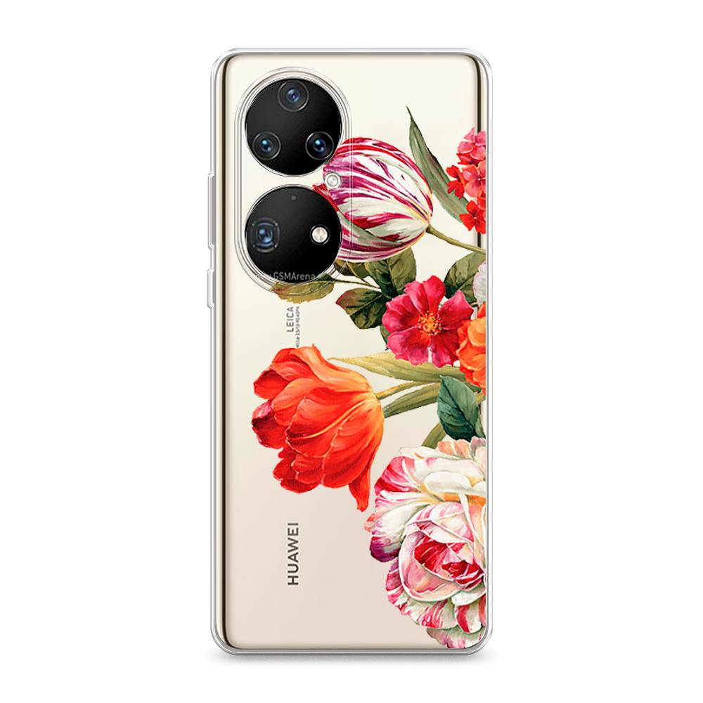 

Чехол Awog на Huawei P50 Pro "Весенний букет", Разноцветный, 6105050-8