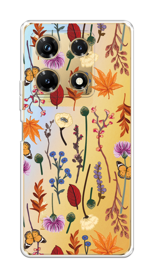 

Чехол Homey на Infinix Note 30 Pro "Orange Purple flowers", Оранжевый;красный;розовый;желтый;прозрачный, 3104550-1