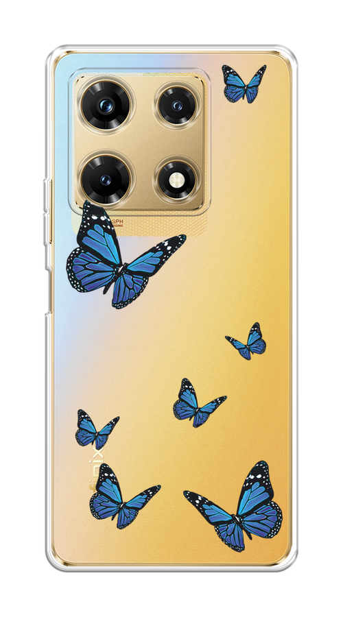 

Чехол Homey на Infinix Note 30 Pro "Blue butterflies", Синий;черный, 3104550-1