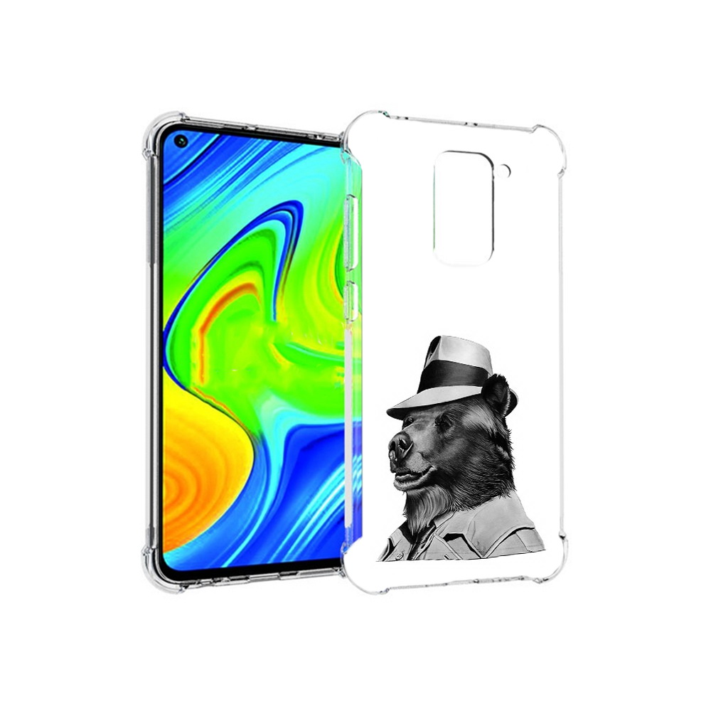 

Чехол MyPads Tocco для Xiaomi Redmi Note 9 медведь в шляпе (PT150805.258.465), Прозрачный, Tocco