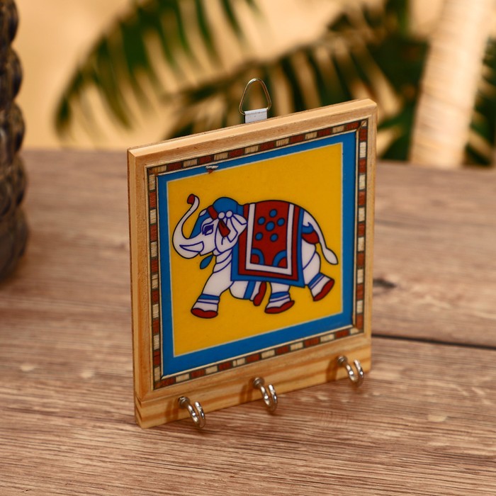 

Ключница "Слоник" дерево 13 см, Indian style