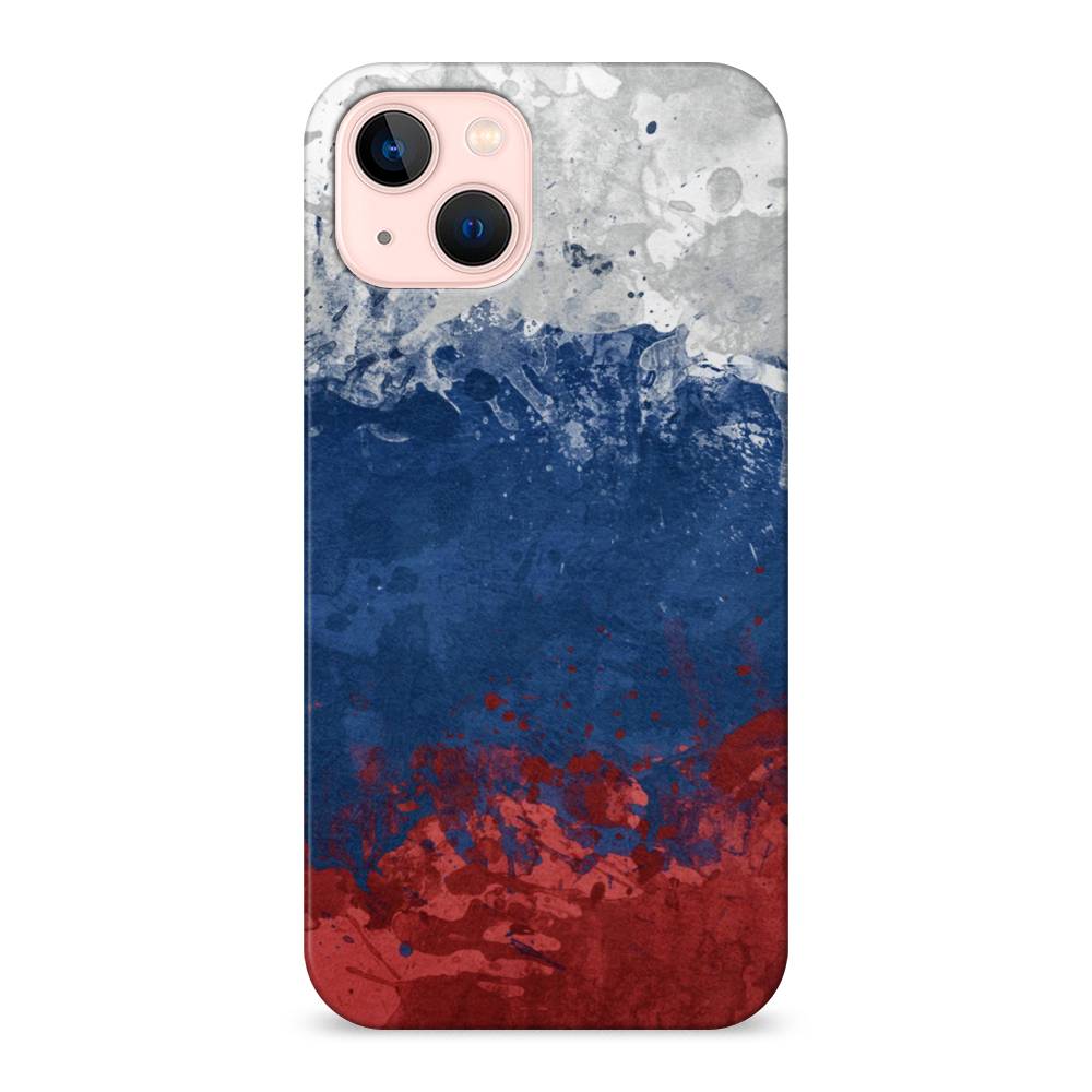 

Пластиковый чехол "Флаг России неровный" на Apple iPhone 13, 14220-4