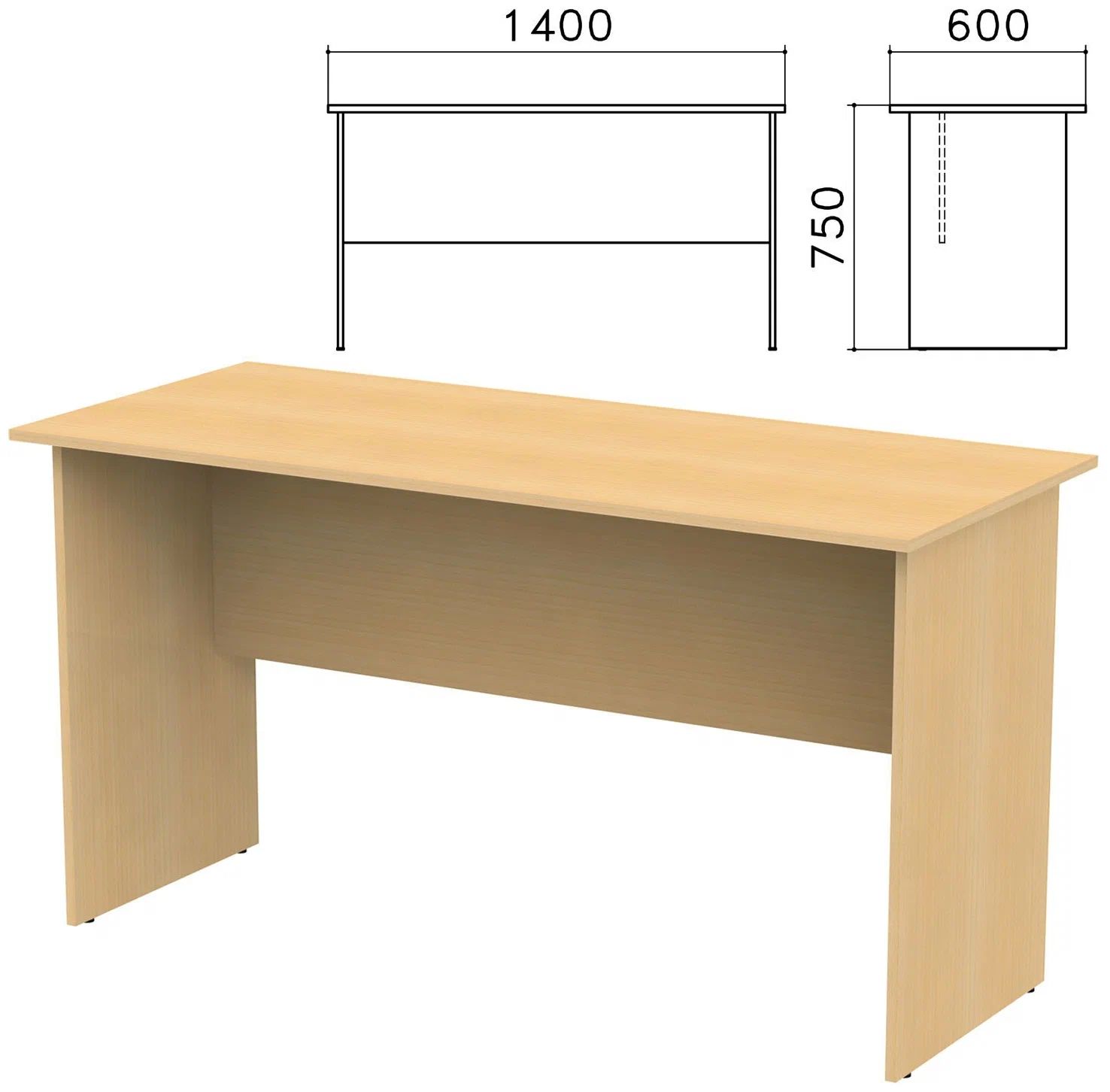 Стол письменный Канц 1400х600х750 мм цвет бук невский СК2110 9757₽