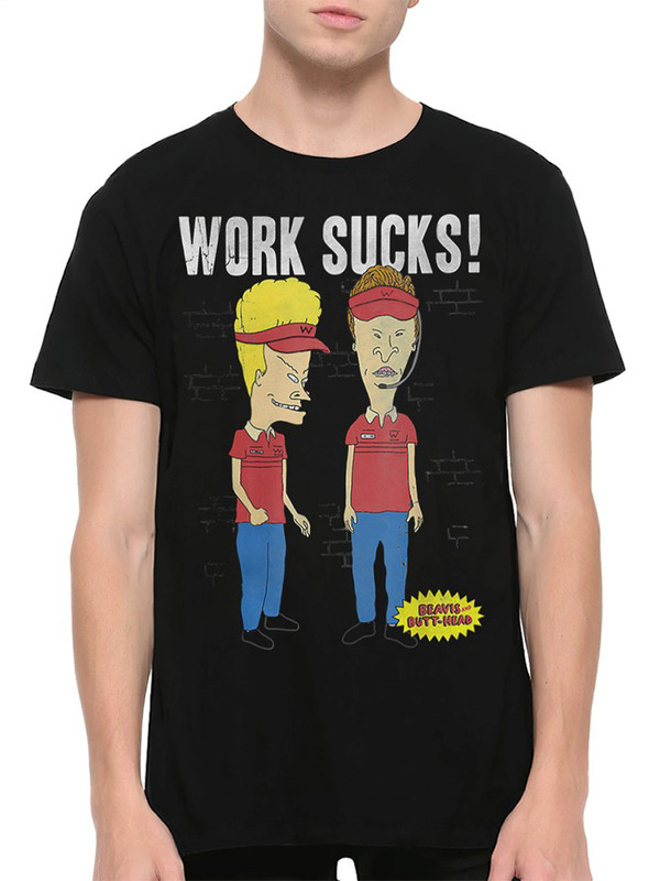 

Футболка мужская DreamShirts Studio Бивис и Баттхед - Работа - отстой / черная XL, Черный, Бивис и Баттхед - "Работа - отстой" /