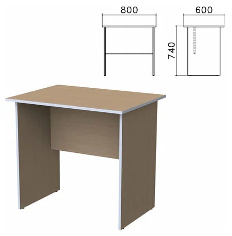 фото Стол письменный "бюджет", 800х600х740 мм, орех онтарио, 402659-160