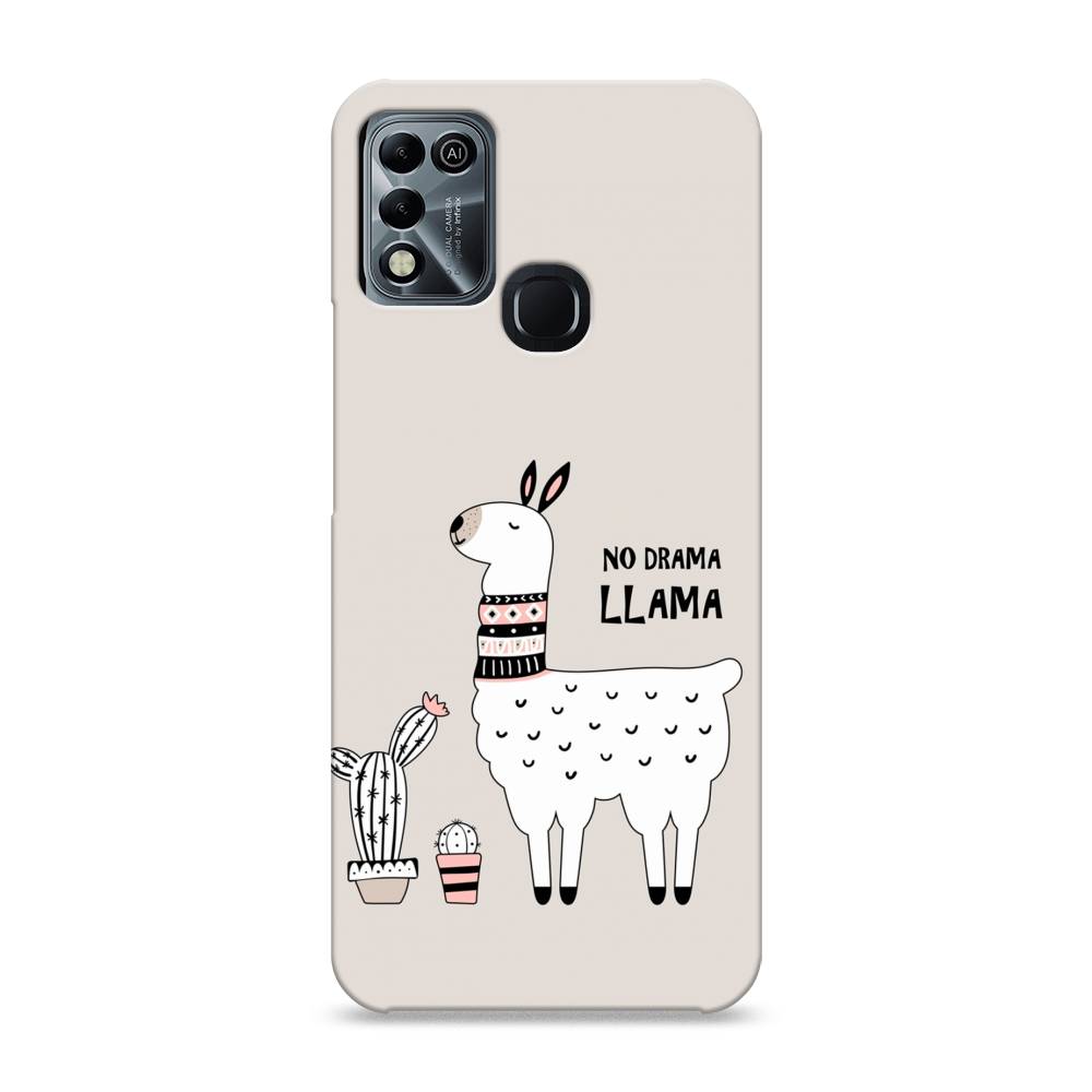 фото Пластиковый чехол "no drama llama" на infinix hot 11 play awog