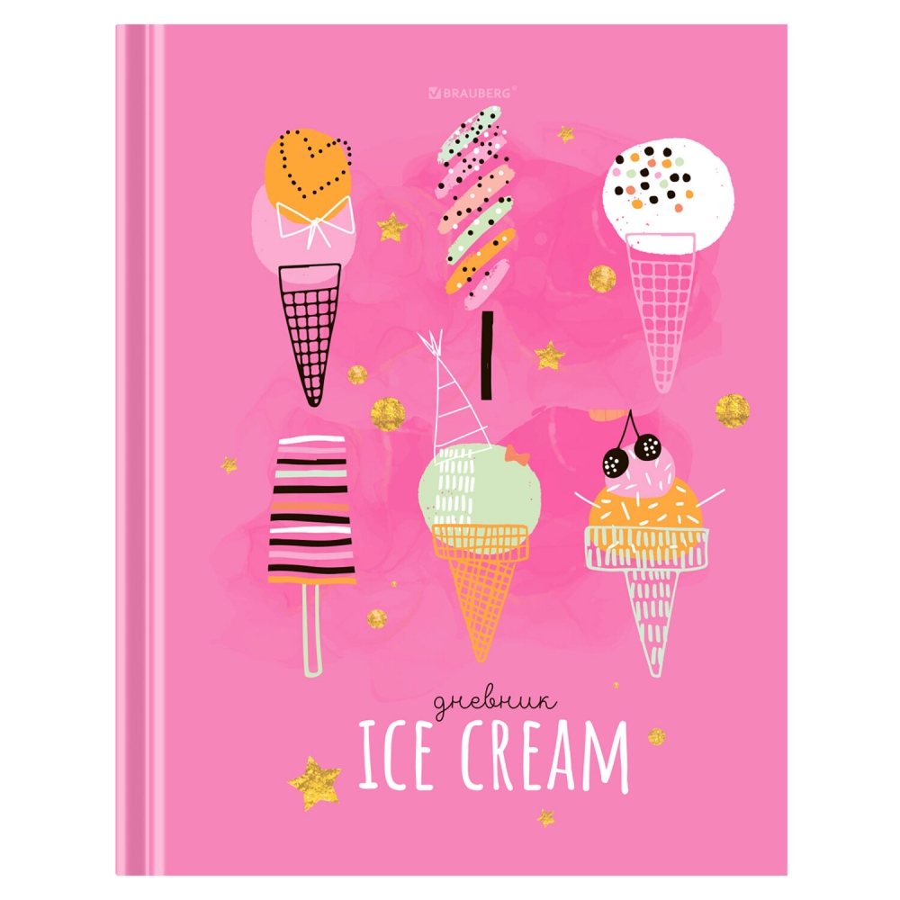 

Дневник BRAUBERG 1-4 класс 48 л., Ice cream party, 106602, Розовый