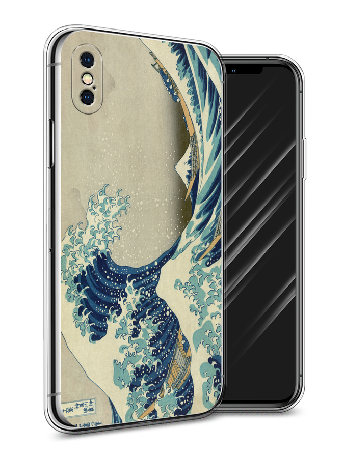 

Чехол Awog на Apple iPhone XS Max (10S Max) Большая волна в Канагаве", Разноцветный, 11950-9