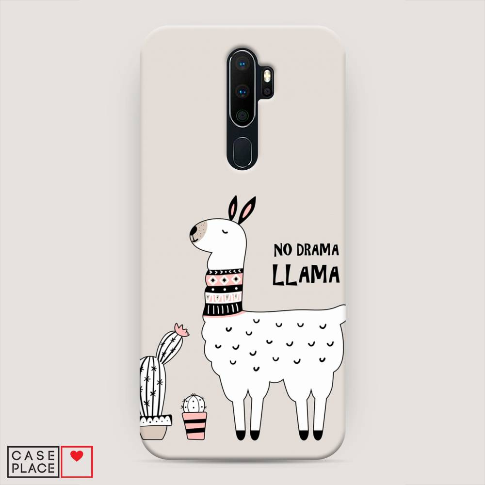 фото Пластиковый чехол "no drama llama" на oppo a5 (2020) awog