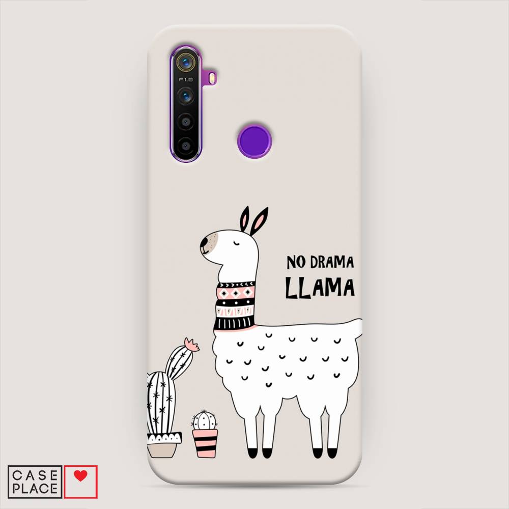 

Пластиковый чехол "No drama LLama" на Realme 5, 251520-1