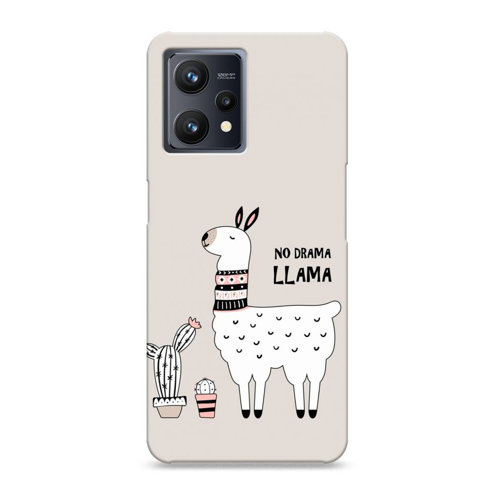 

Пластиковый чехол "No drama LLama" на Realme 9, 257220-1