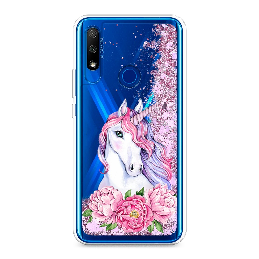 

Чехол Awog "Единорог с пионами" на Honor 9X, 69994-1